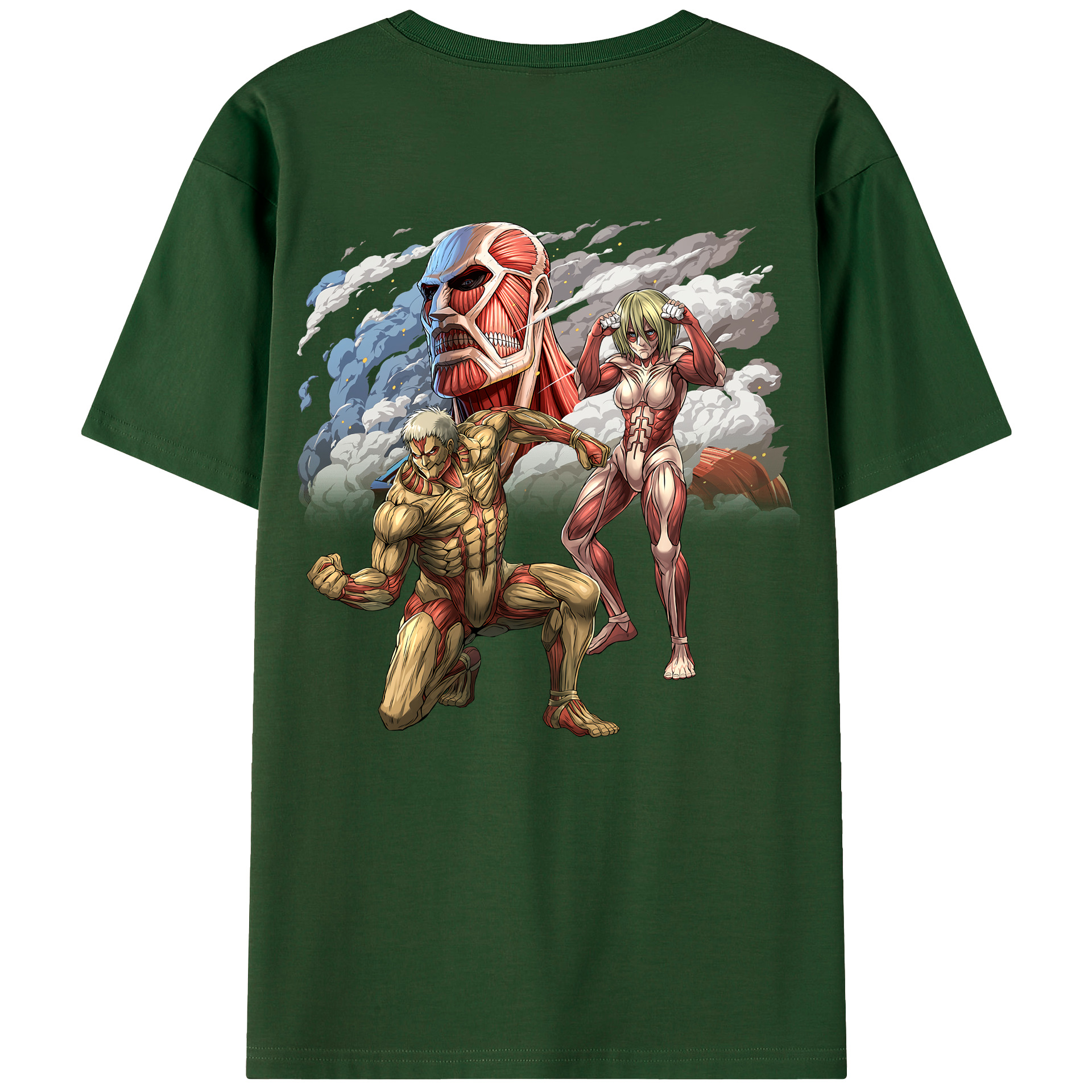 （画像用） 進撃の巨人 Attack on Titan 綿100％半袖Tシャツ（背面プリント）